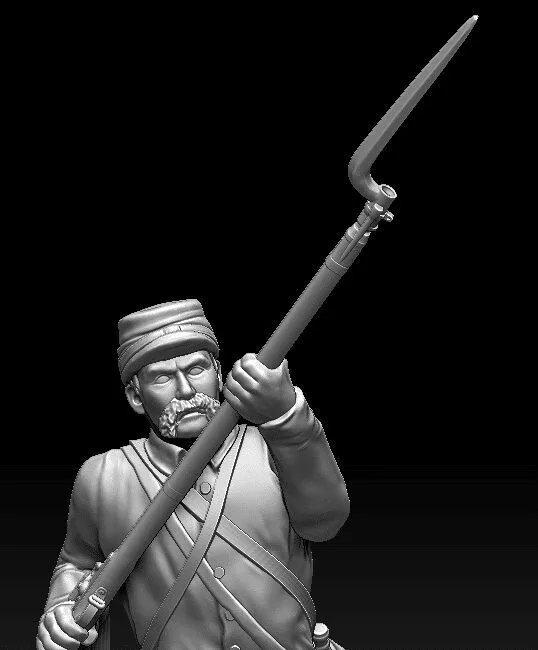 Fighting in close quarters in kepi and Mustache