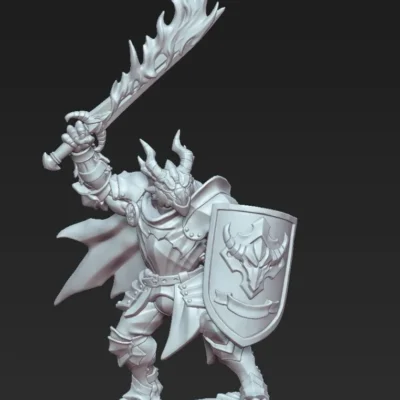 Dragonguard with flaming sword and crest Shield AG