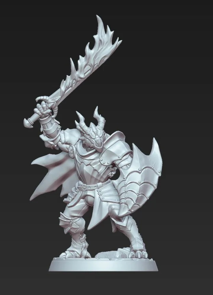 Dragonguard with flaming sword and Dragonguard Shield AG