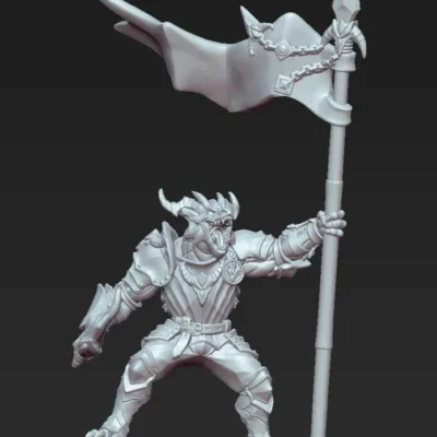 Dragonling Knight with flag AG