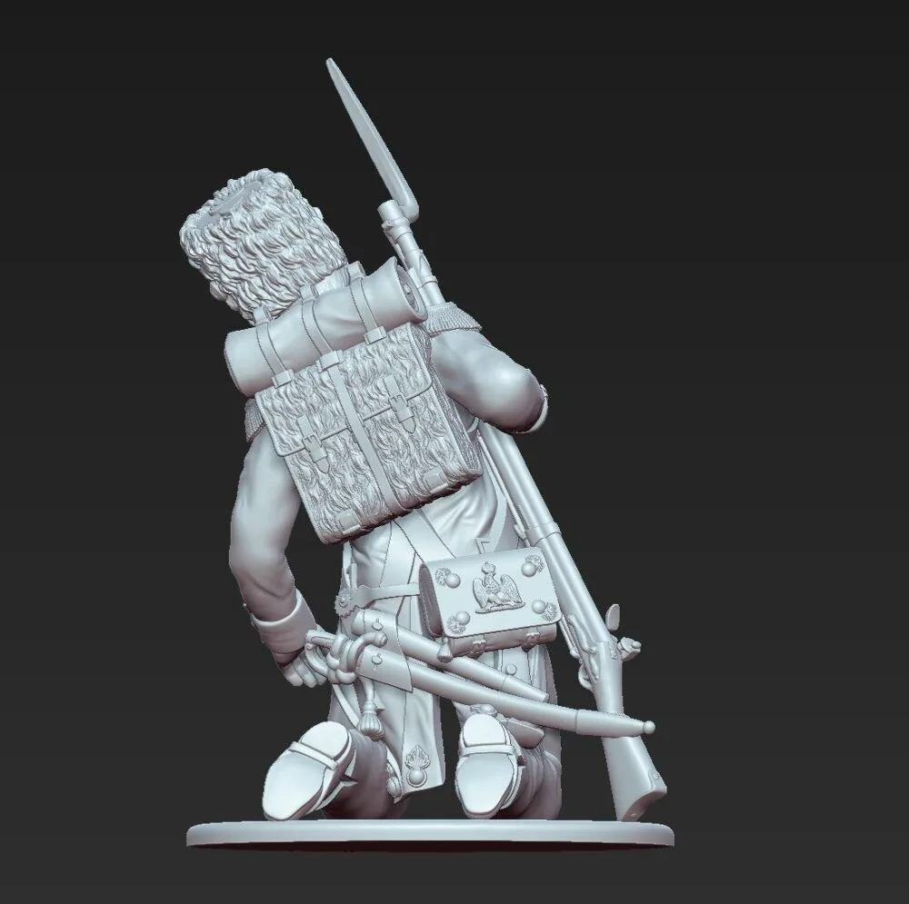 French Grenadier soldier Waterloo 1815 going down with bayonett - Image 2