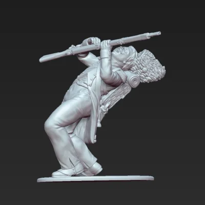 French Grenadier soldier Waterloo 1815 shot