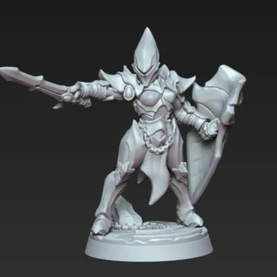 Ashen Inquisitor with sword and shield in helm AG