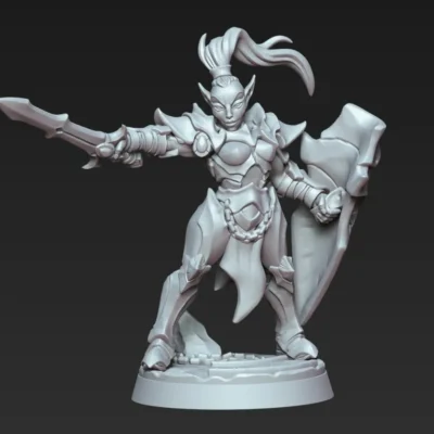 Ashen Inquisitor with sword and shield AG