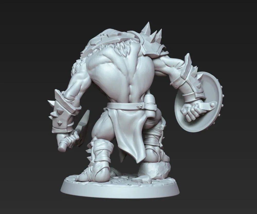 Great goblin Thug with sword and shield AG - Image 2