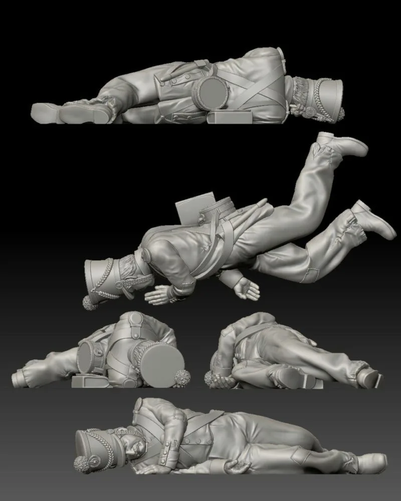 Alamo Mexican soldier dead laying on side