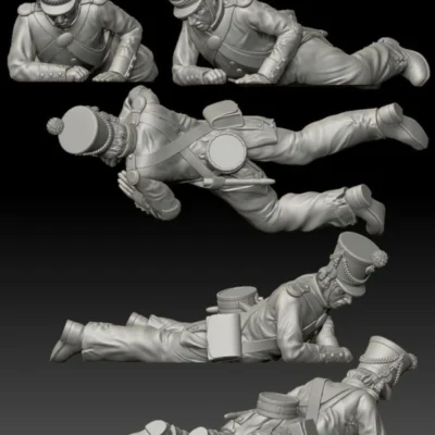 Alamo Mexican soldier hurt laying on ground