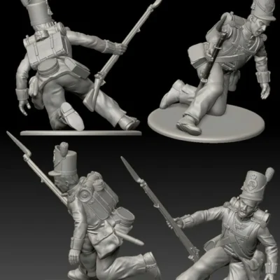 British 27th "Inniskillin" Regiment of Foot-Waterloo 1815 falling