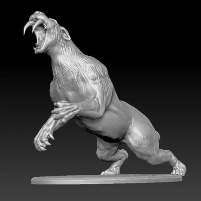 Smilodon populator threatening with Two Paws high