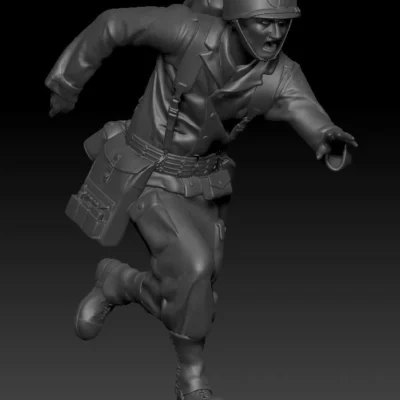 American Medic soldier ww2 run A8 AS