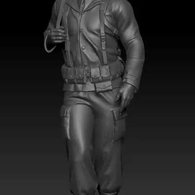 American soldier ww2 walk  AS