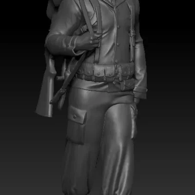 American soldier ww2 walking A5 AS