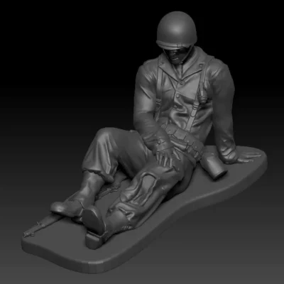 American soldier ww2 wounded A8  AS