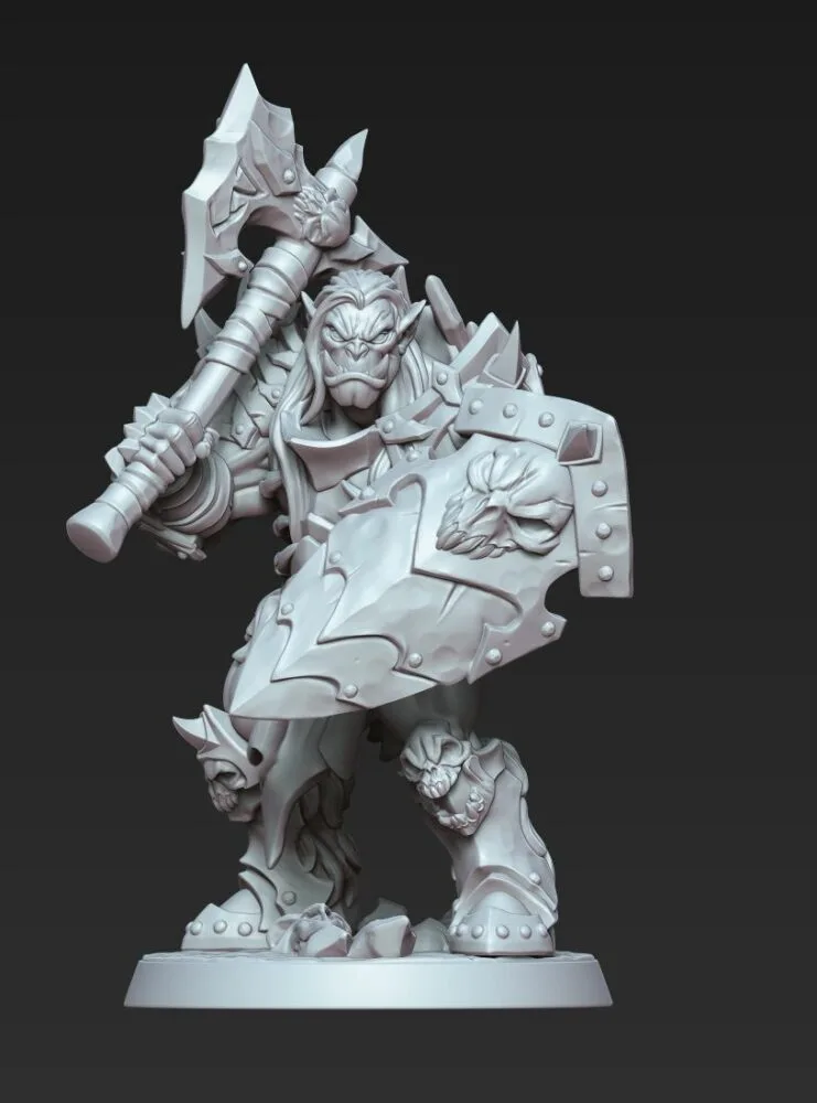 Orc with axe and shield AG