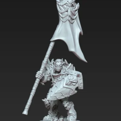 Orc with banner and shield AG