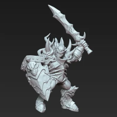 Frost metal worg rider with sword and shield AG