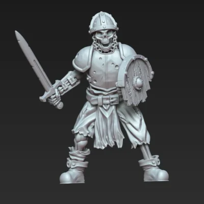 Skeleton with sword and shield RF