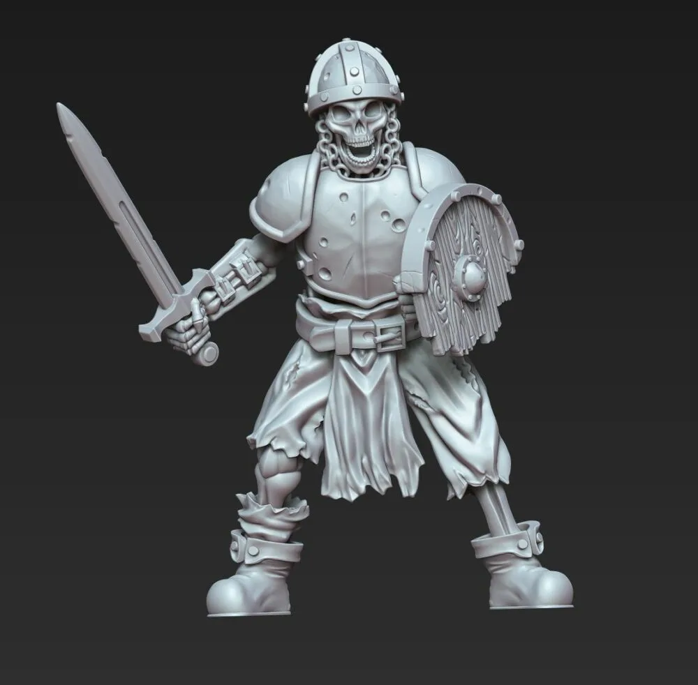 Skeleton with sword and shield RF
