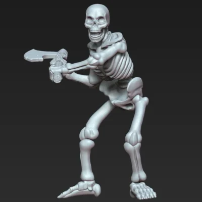 Skeleton with axe attacking RF