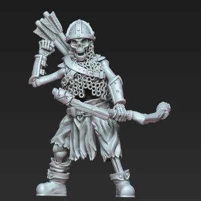 Skeleton archer reaching for arrow RF