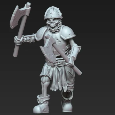 Skeleton with dual axe RF