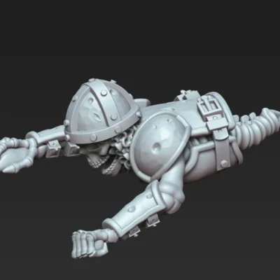 Skeleton crawling half body RF