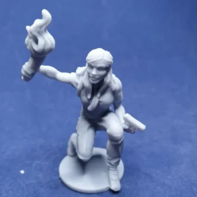 Woman with torch and gun CM