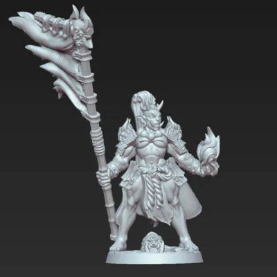 Oni Grunt lady banner and spell in hand AG