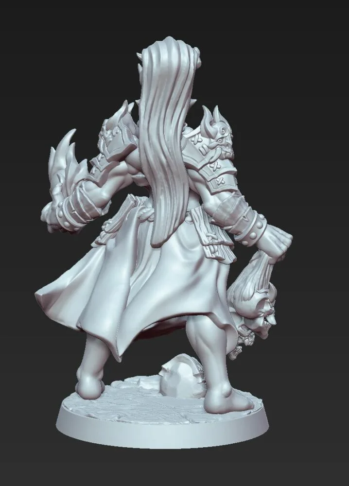 Oni Grunt lady with heads and casting spell AG - Image 2