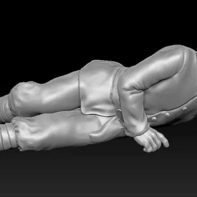 Soldier WW1 Wounded on ground