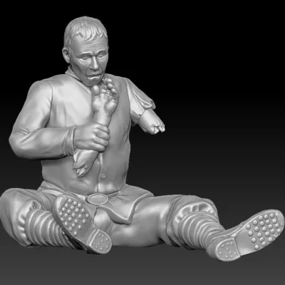 Soldier WW1 Wounded with arm chopped off