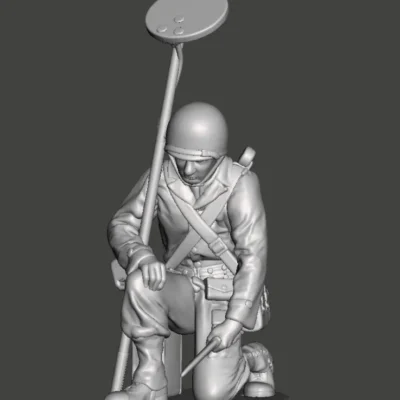 American engineer searching for mine AS