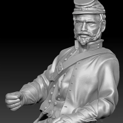 Cavalry officer in forage cap