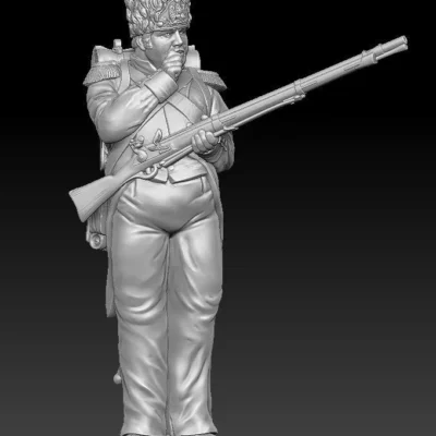 French chubby Grenadier soldier Waterloo 1815 biting