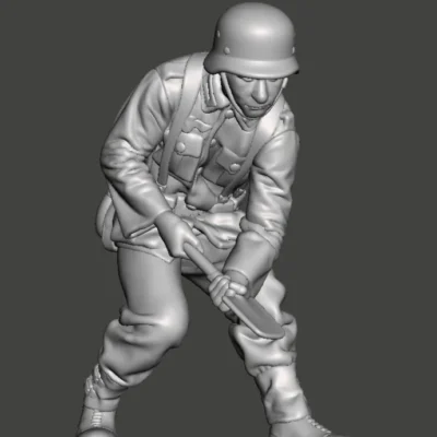 German soldier digging AS