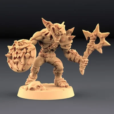 Goblin male with axe and shield AG