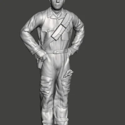 Italian Tank Crew standing with hands on hips AS