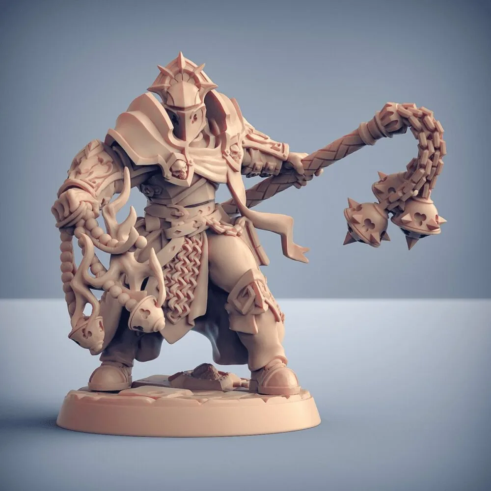 Warrior priest with flail in helm AG