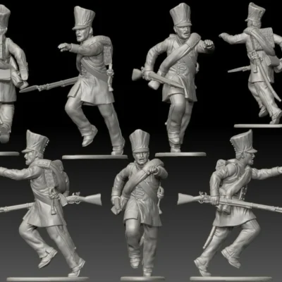 Prussian 25th Line (Lützow Freikorps) soldier, running hand forward