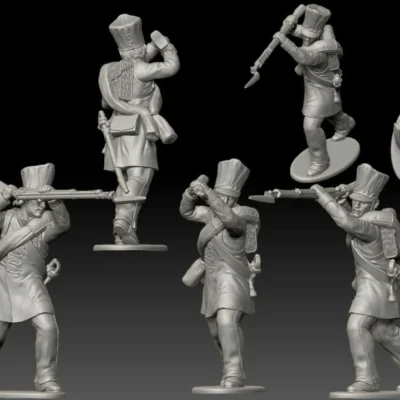 Prussian 25th Line (Lützow Freikorps) soldier, stabbing with rifle high