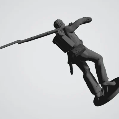 Soldier advancing bare  head