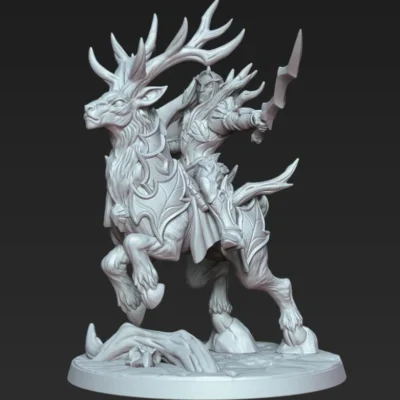 Male Sylvan Stag Rider sword and shield AG