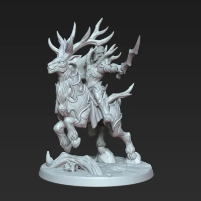 Male Sylvan Stag Rider sword and shield in helm AG