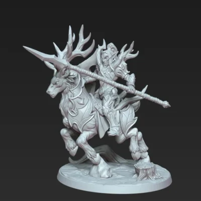 Male Sylvan Stag Rider with Spear and shield AG