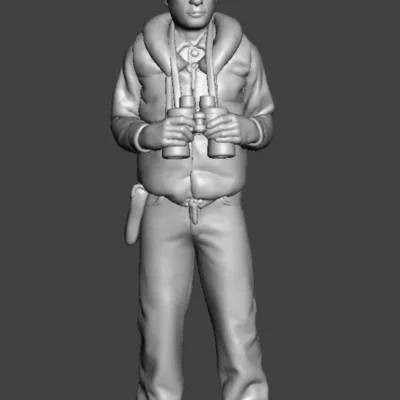 American navy officer with binoculars AS