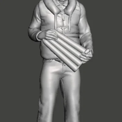 American navy sailor holding ammunition AS