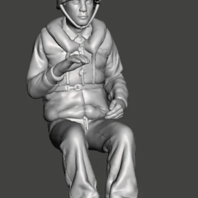 American navy sailor sitting AS