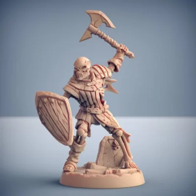 Skeleton with axe and shield AG