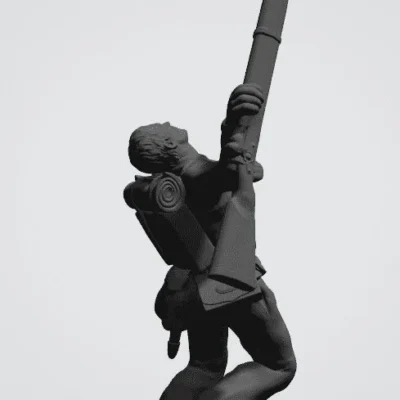 Soldier hit bare head