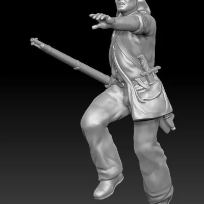 11th NY Fire Zouave in Havelock running (normal pants)